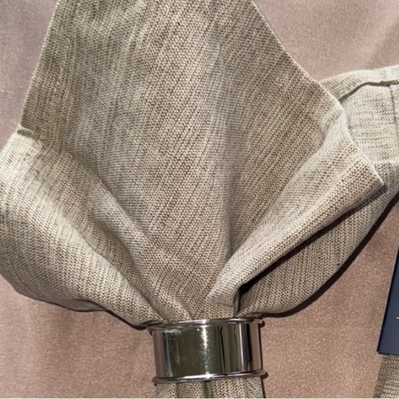 Classic Cottagecore Natural 16” Cotton Square Napkins Monogram Ready New 6-Set/2 - Picture 10 of 10